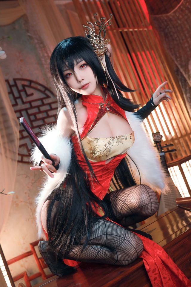 水淼aqua大凤机车cos图集[水淼aqua@碧蓝航线cos作品]