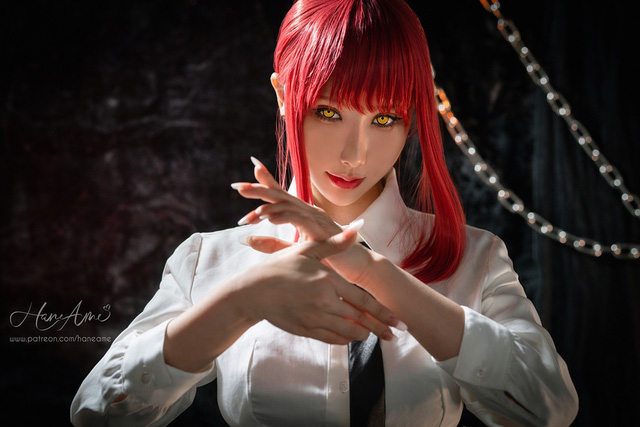 雨波HaneAme cos“链锯美人”玛奇玛 [雨波_HaneAme cos 作品](雨波HaneAme多钱)插图1