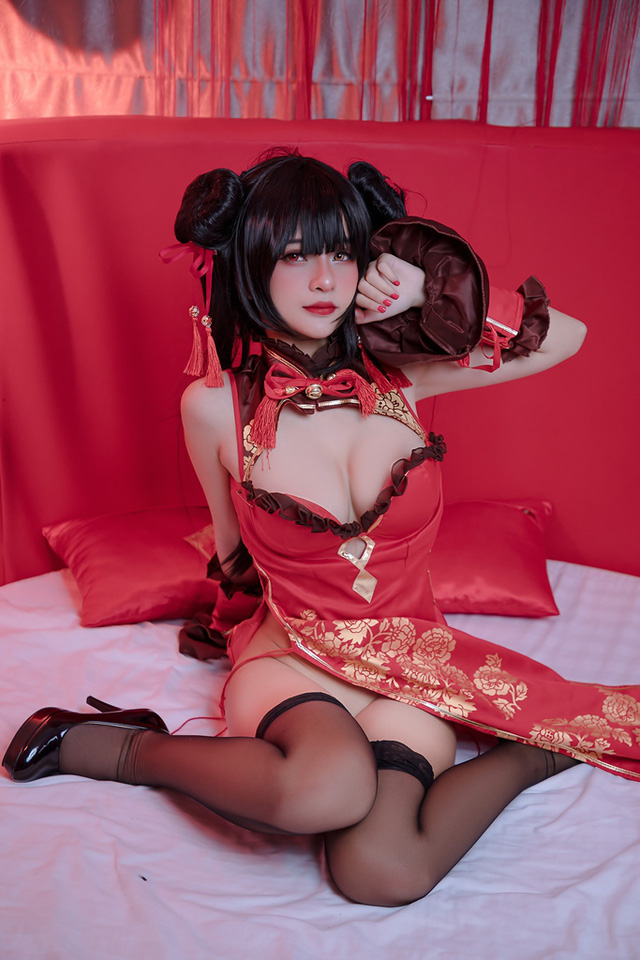 coser@Azami 化身“邪恶女”时崎狂三，性感迷人(azami变身cos)插图3