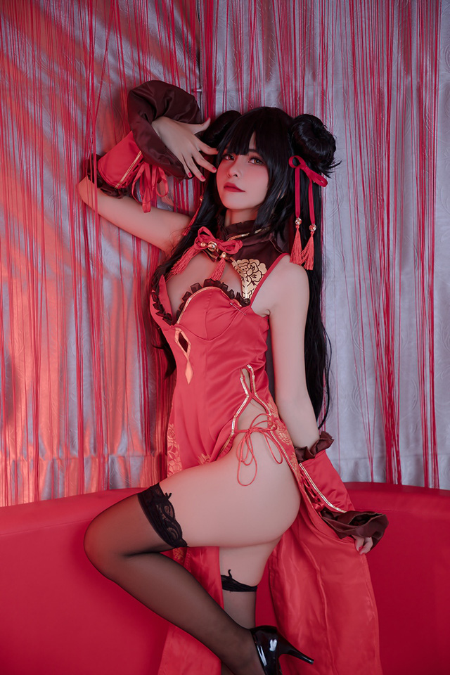 coser@Azami 化身“邪恶女”时崎狂三，性感迷人(azami变身cos)插图2