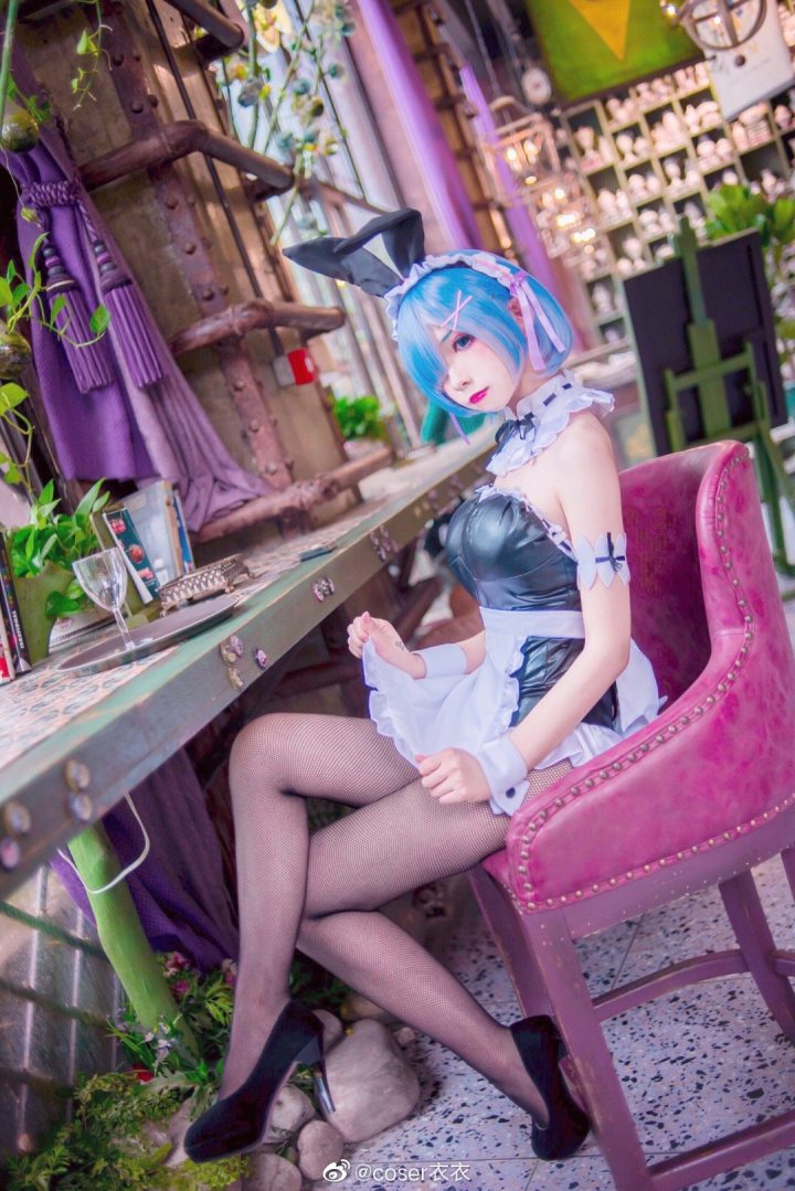 Coser衣衣在《Re:Zero》中 COS 蕾姆，变身美丽迷人的女仆(纻衣原创女装)插图5