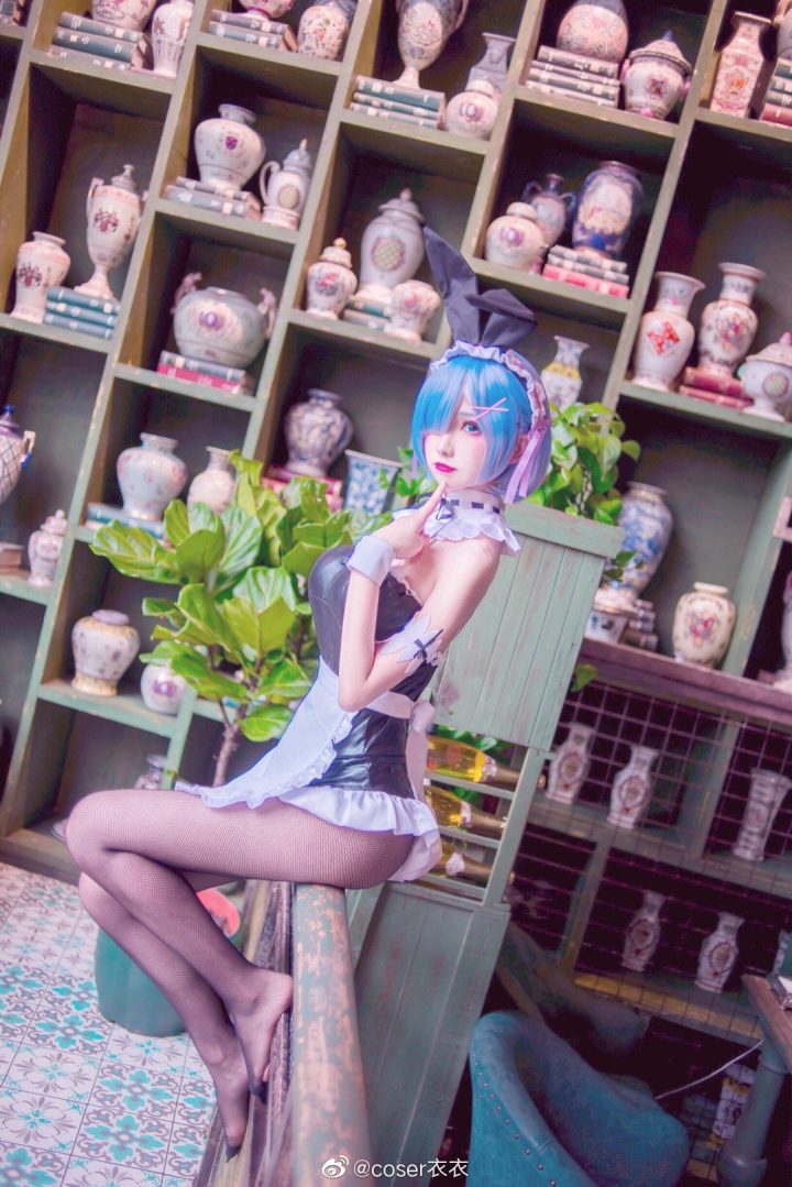 Coser衣衣在《Re:Zero》中 COS 蕾姆，变身美丽迷人的女仆(纻衣原创女装)插图4