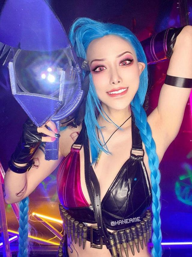 花了近一个星期的时间，雨波_HaneAme cos 最性感版 Jinx插图3