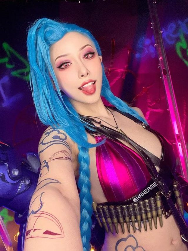 花了近一个星期的时间，雨波_HaneAme cos 最性感版 Jinx插图1