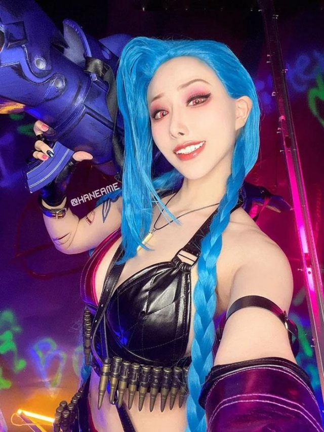 花了近一个星期的时间，雨波_HaneAme cos 最性感版 Jinx插图2