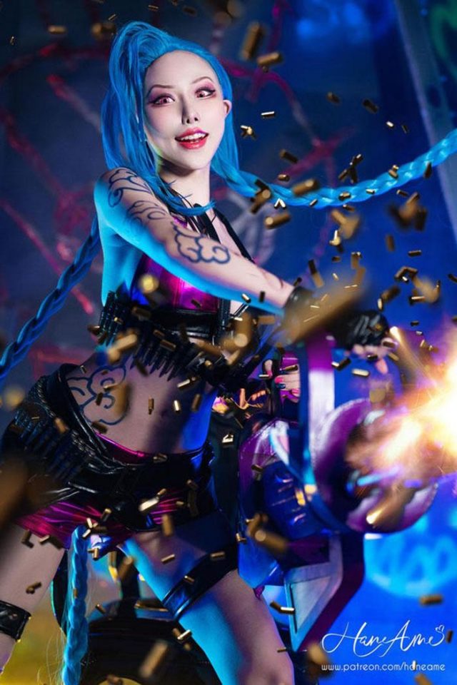 花了近一个星期的时间，雨波_HaneAme cos 最性感版 Jinx插图4