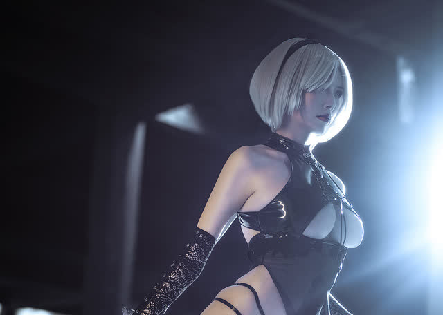 秋和柯基 2B 同人旗袍 cos | 秋和柯基 cos 尼尔机械纪元 2B(秋和柯基是干嘛的)插图5