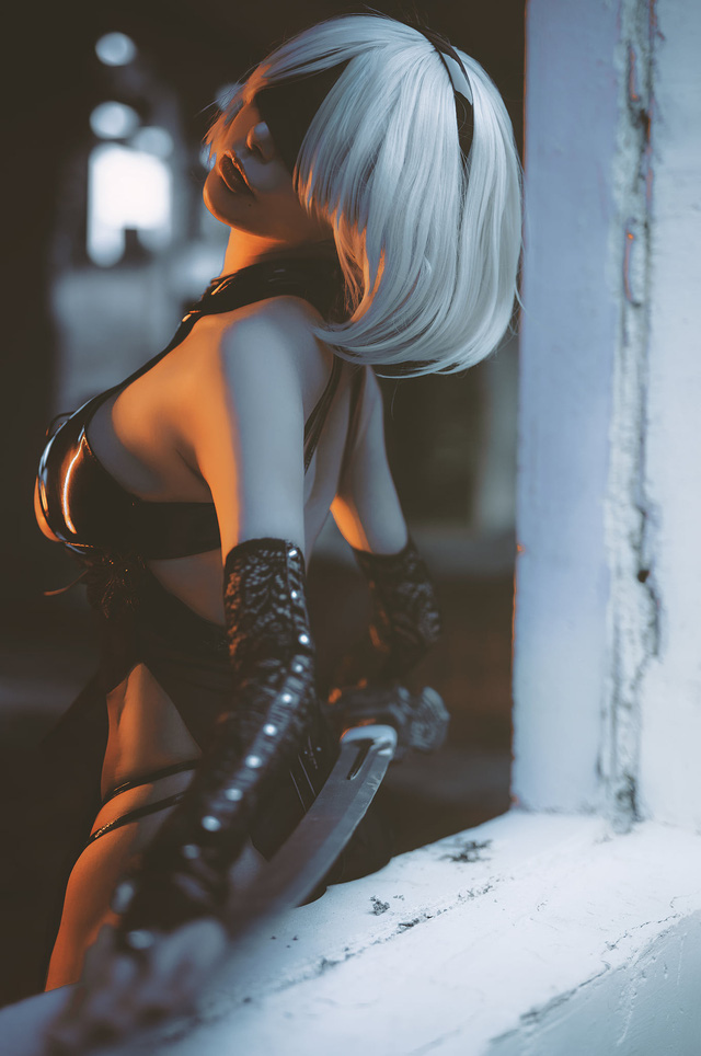 秋和柯基 2B 同人旗袍 cos | 秋和柯基 cos 尼尔机械纪元 2B(秋和柯基是干嘛的)插图7