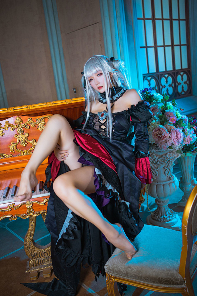 星之迟迟 cos 作品 | coser@星之迟迟演绎“礼服装”篝之雾枝插图4