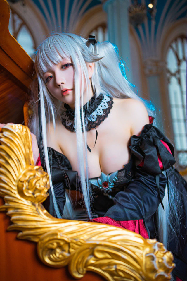 星之迟迟 cos 作品 | coser@星之迟迟演绎“礼服装”篝之雾枝插图1
