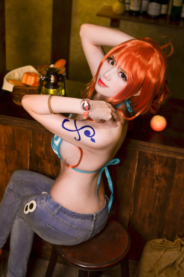 KaYa萱 cos 《海贼王》中的“小贼猫”娜美 [KaYa萱 cos 作品](海贼王cos大赏)插图2