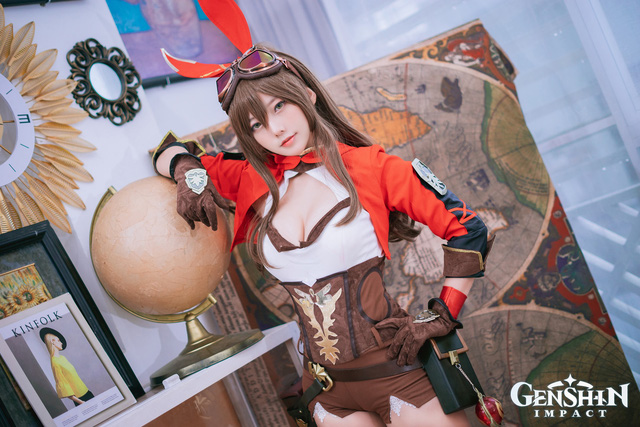 coser@Messie Huang在《原神》中变身Amber，拥有令人窒息的灵魂插图3