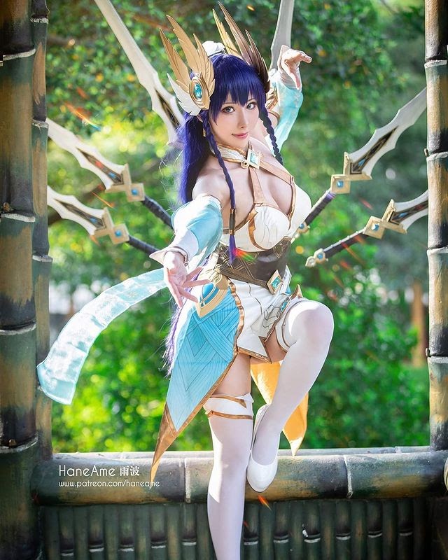 雨波_HaneAme cos 作品 | 雨波_HaneAme 变身艾瑞莉娅“玉剑传说 - 舞剑仙”插图1