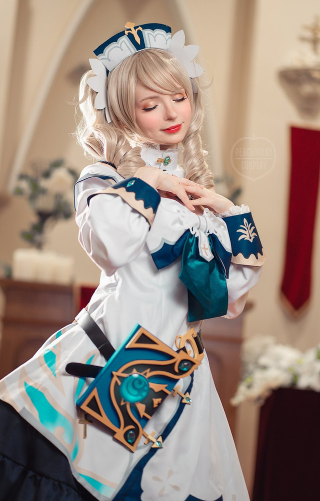 coser@PeachMilky 在《原神》中 cos 可爱的芭芭拉，性感美丽(coserious)插图3