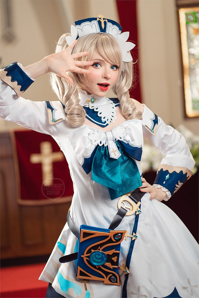 coser@PeachMilky 在《原神》中 cos 可爱的芭芭拉，性感美丽(coserious)插图2