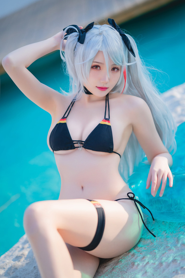 瓜希酱 cos “比基尼版”欧根亲王 | 碧蓝航线@瓜希酱 cos 作品插图6