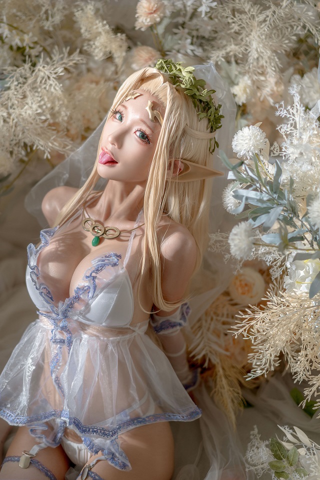 蠢沫沫 cos 婚纱版的“白精灵” [coser@蠢沫沫 cos 图集]插图4