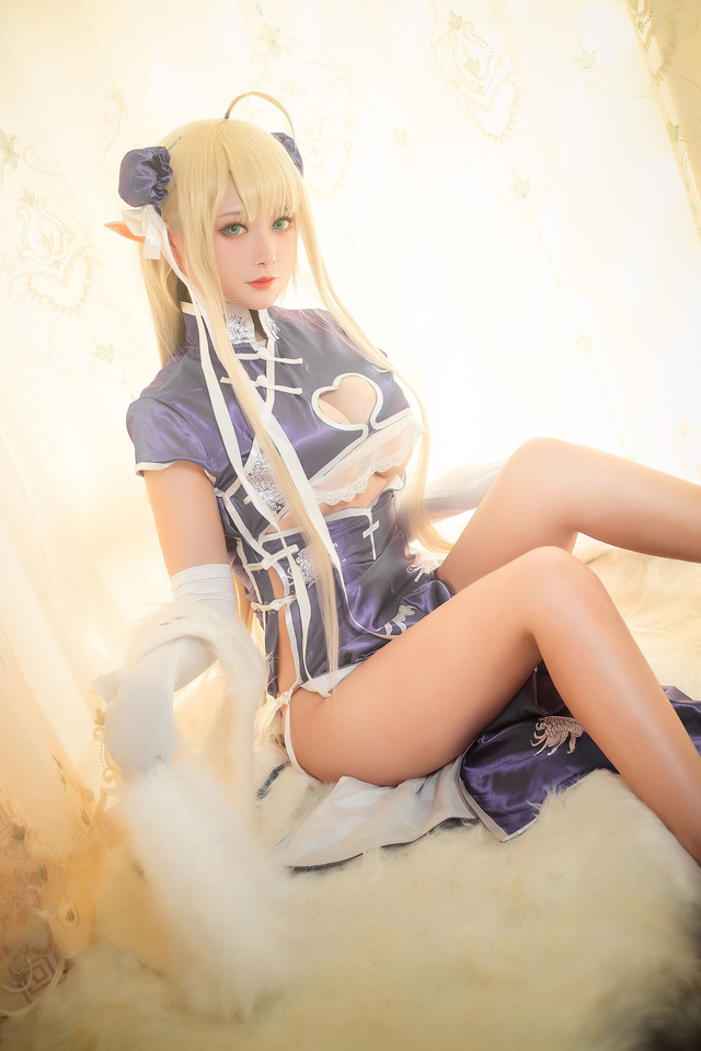 念念_D cos“旗袍版”半人马 | 念念_D《碧蓝航线》cos 作品插图2