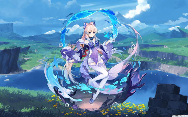 水淼aqua cos珊瑚宫心海 | 水淼aqua《原神 Impact》cos图集(水淼aqua干净吗)插图1