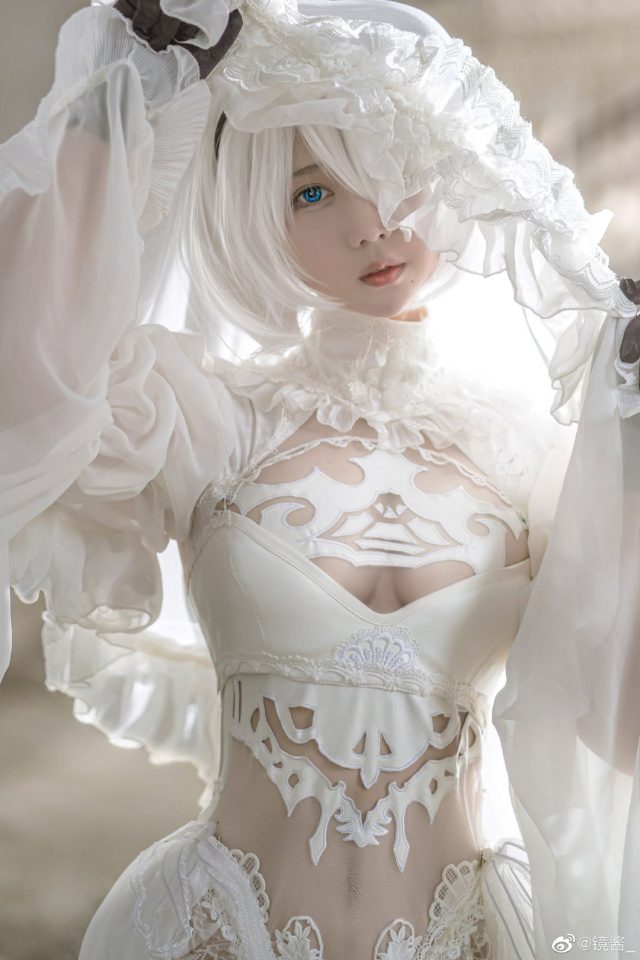 coser@镜酱cos图集 | 国内小姐姐_镜酱cos“婚纱版”2B(镜pixiv)插图5