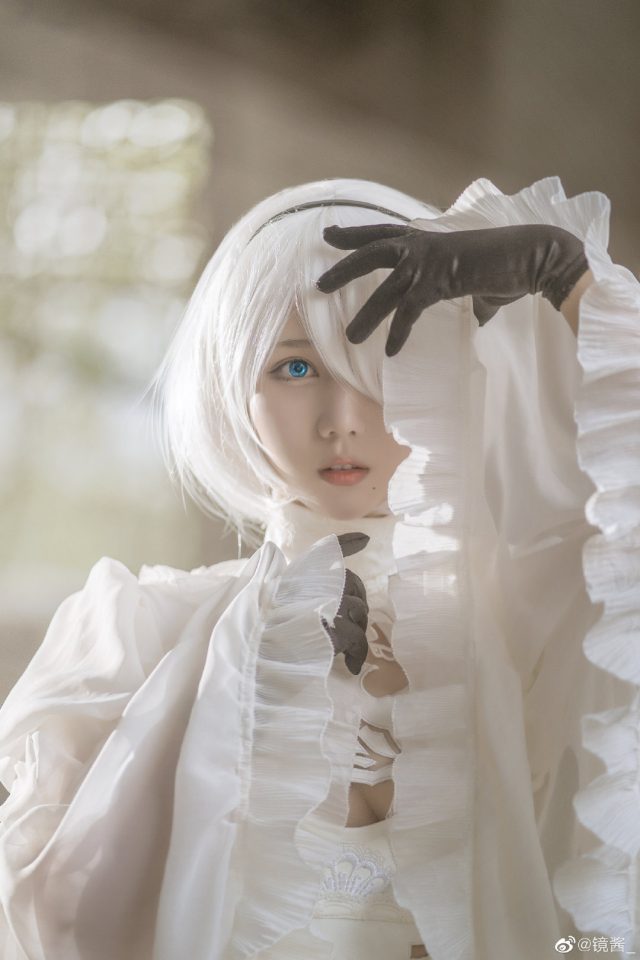 coser@镜酱cos图集 | 国内小姐姐_镜酱cos“婚纱版”2B(镜pixiv)插图6