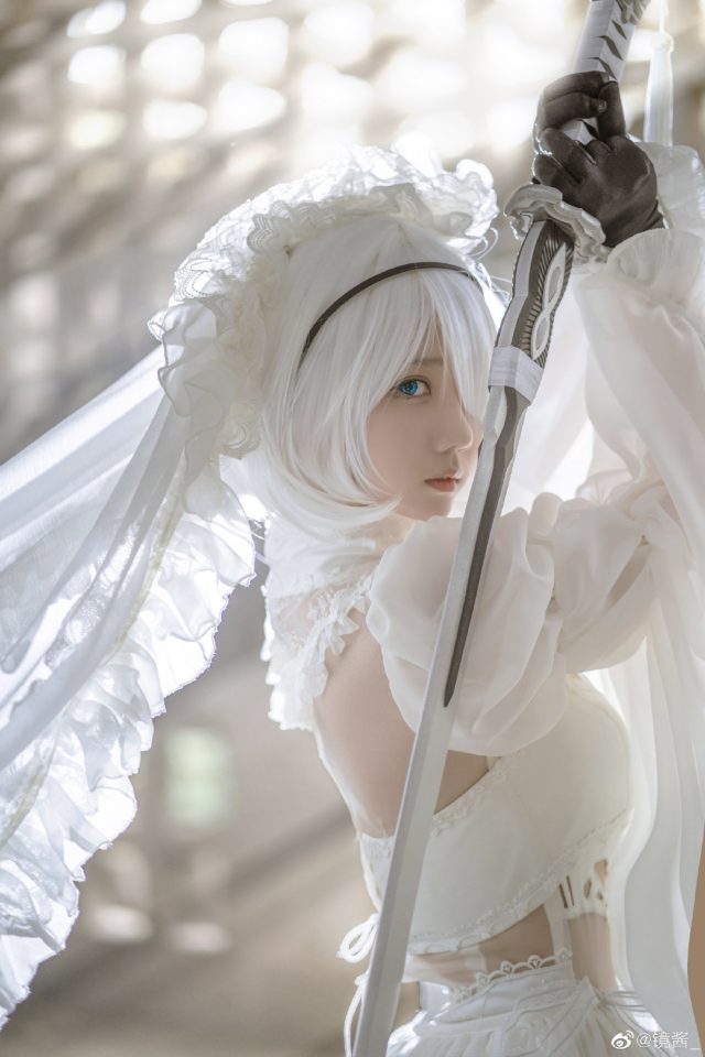 coser@镜酱cos图集 | 国内小姐姐_镜酱cos“婚纱版”2B(镜pixiv)插图7