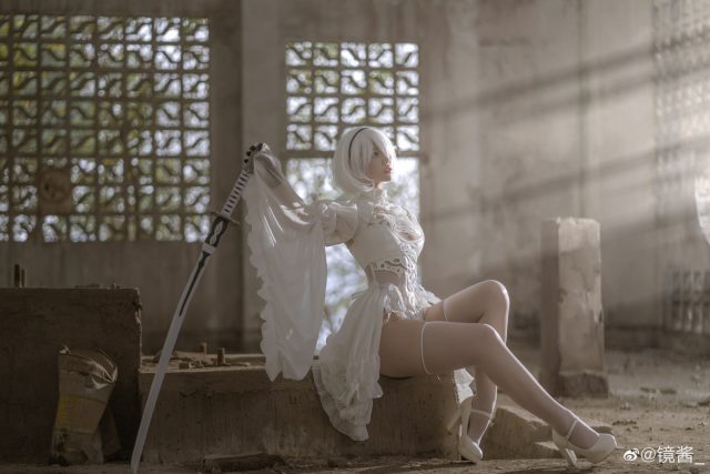 coser@镜酱cos图集 | 国内小姐姐_镜酱cos“婚纱版”2B(镜pixiv)插图3
