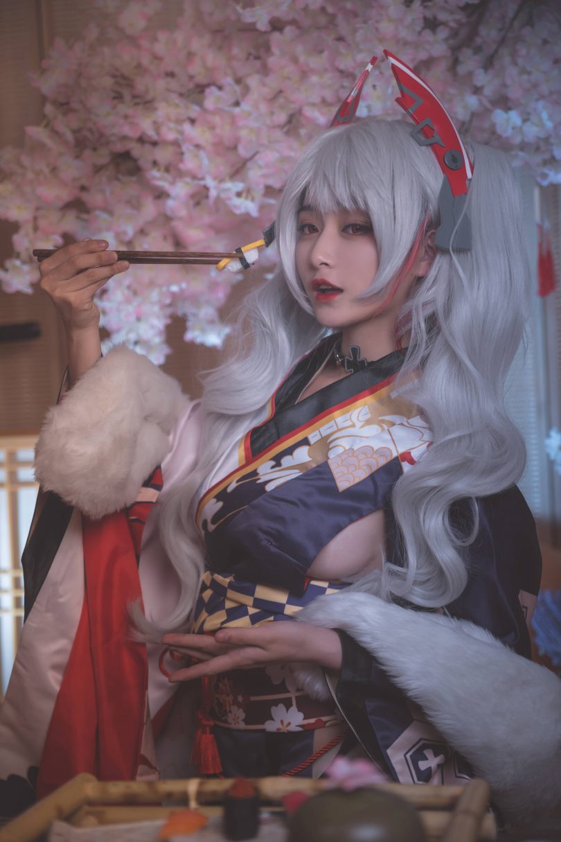 铁板烧鬼舞w cos图包 | 铁板烧鬼舞w_碧蓝航线·欧根亲王cos [12P-103MB]