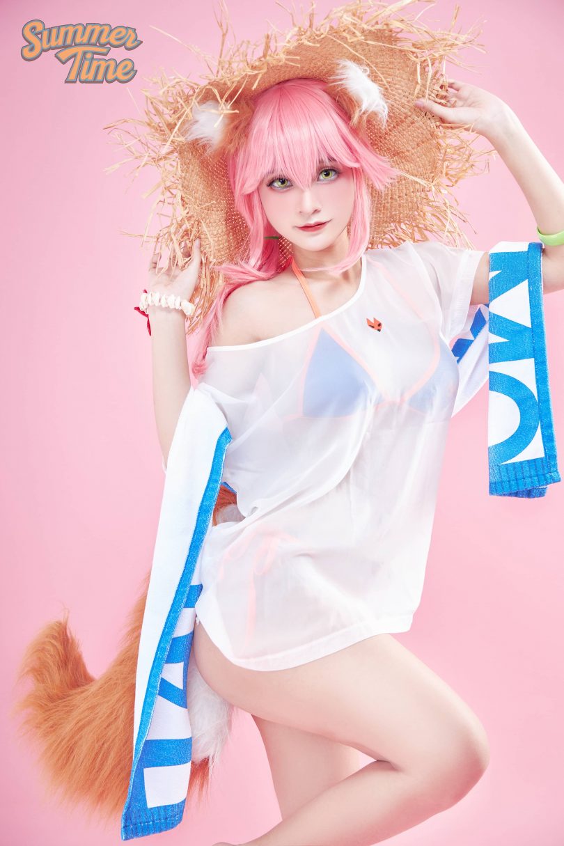 Azami_cos玉藻前 | Azami_Tamamo Lancer·玉藻前cos作品 [26P-272MB](玉藻前毛衣cos)插图