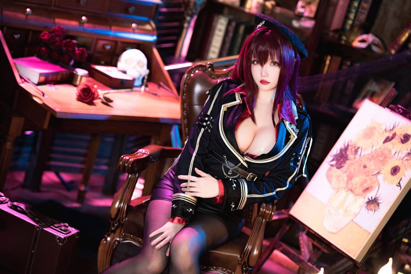 星之迟迟cos斯卡哈  | 星之迟迟_FGO·斯卡哈真红教枪cos图集 [70P-302MB](星之迟迟是什么)插图