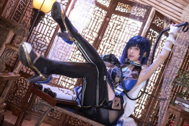 水淼aqua_cos夜兰 | 水淼aqua在《原神》cos“兰姨”夜兰插图