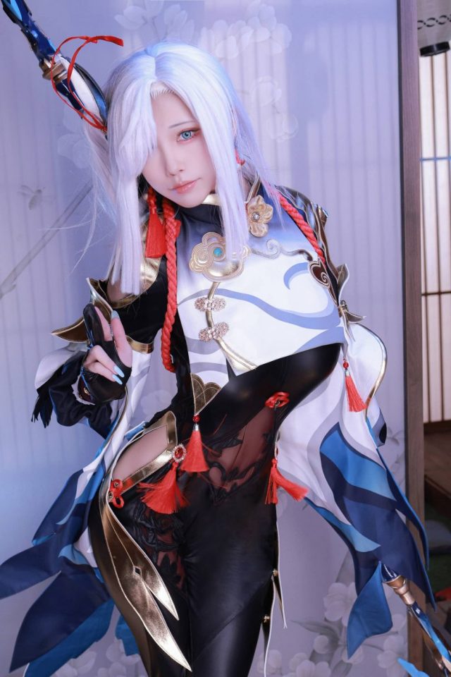 水淼aqua_cos申鹤 | 水淼aqua在《原神》化身“流鼻血版”申鹤(水淼awua)插图2