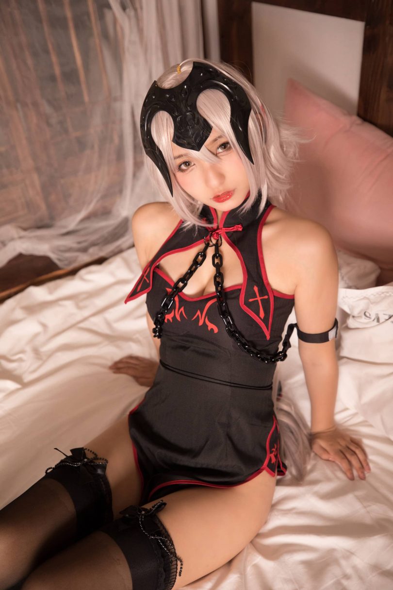 神楽坂真冬cos图集 | 神楽坂真冬_FGO·旗袍黑贞cos [150P-584MB]