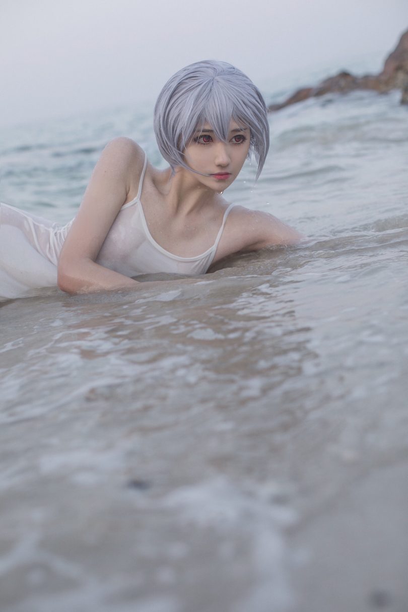 新世纪福音战士 | 南桃Momoko_绫波丽白裙cos作品 [25P-155MB]