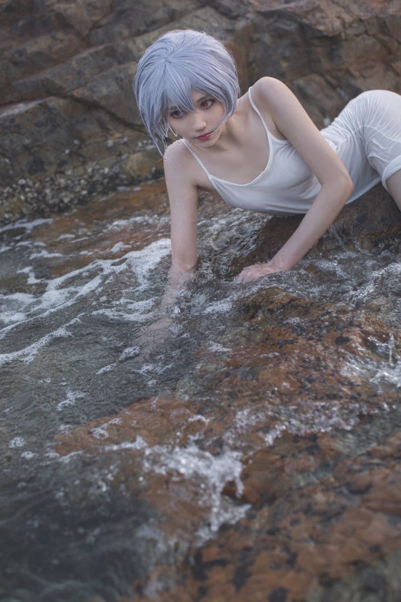 新世纪福音战士 | 南桃Momoko_绫波丽白裙cos作品 [25P-155MB]