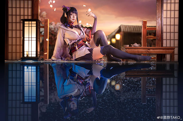 菌烨TAKO cosplay | 菌烨TAKO_在《原神》cos雷电将军(菌烨tako)插图