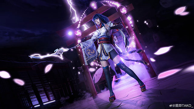 菌烨TAKO cosplay | 菌烨TAKO_在《原神》cos雷电将军(菌烨tako)插图3