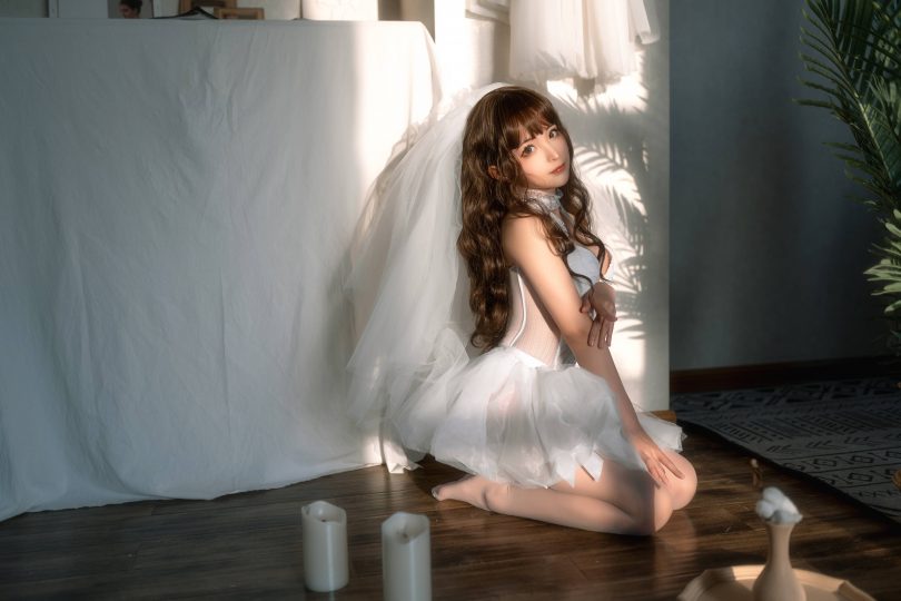 蠢沫沫cosplay | 蠢沫沫_婚纱cos图包[42P-408MB](蠢沫沫揭下创可贴)插图
