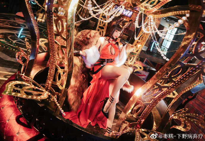 coser@枣糕_下野病弃疗在《碧蓝航线》cos赤城，性感美丽(枣糕-下野)插图