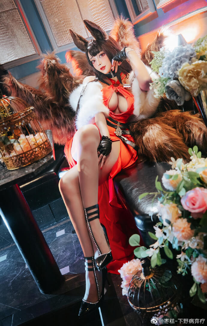 coser@枣糕_下野病弃疗在《碧蓝航线》cos赤城，性感美丽(枣糕-下野)插图3