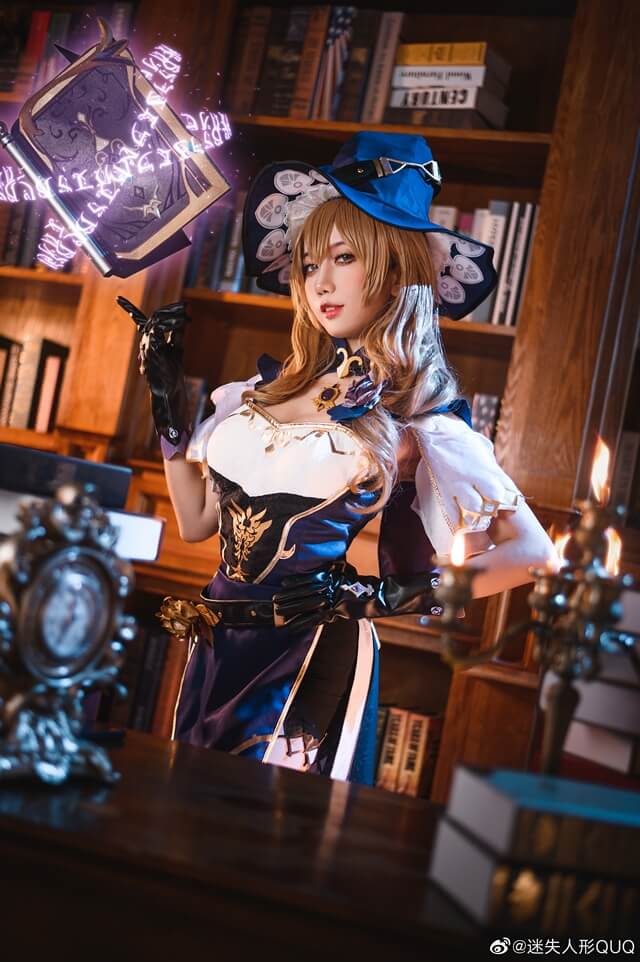 迷失人形QUQ cos图集 | 迷失人形QUQ在《原神Impact》cos丽莎(迷失人形quqCOS泥岩)插图3