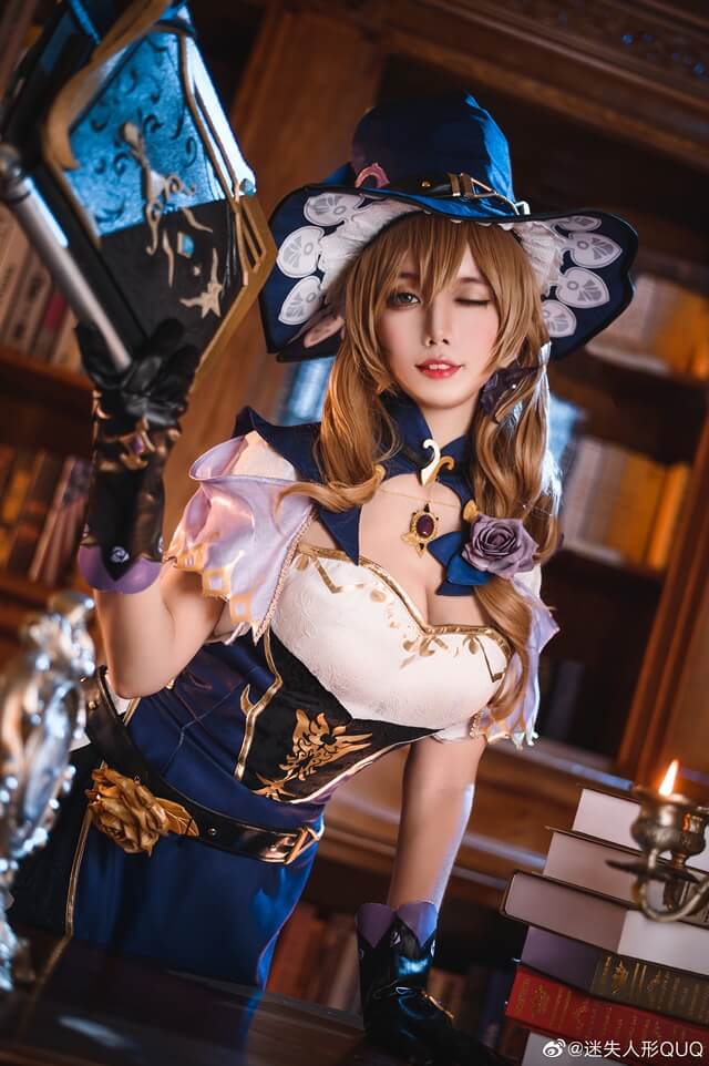 迷失人形QUQ cos图集 | 迷失人形QUQ在《原神Impact》cos丽莎(迷失人形quqCOS泥岩)插图4