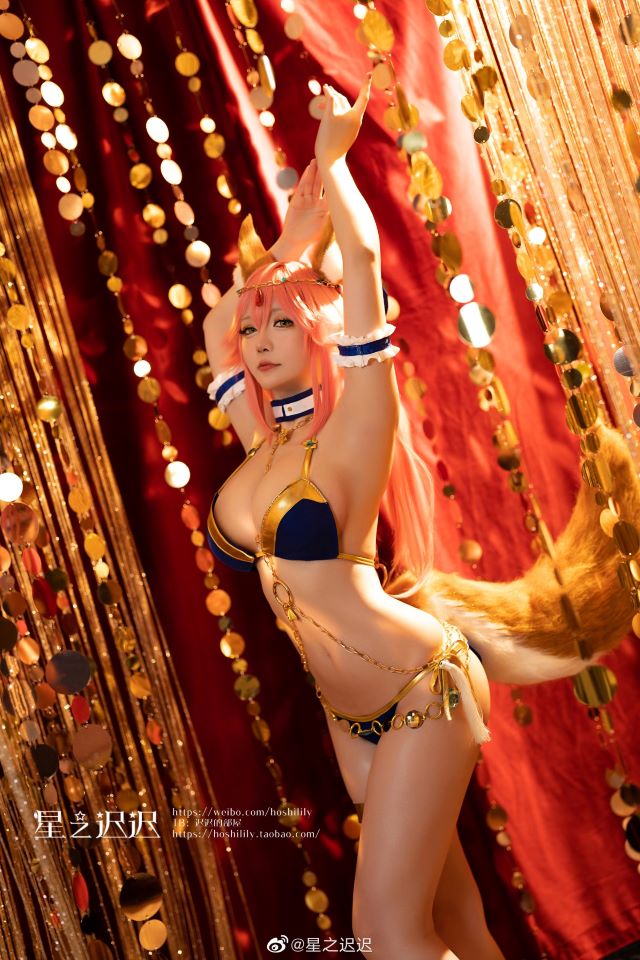 coser@星之迟迟在《Fate/Grand Order》化身“九尾狐”玉藻前(星之迟迟怎么了)插图2