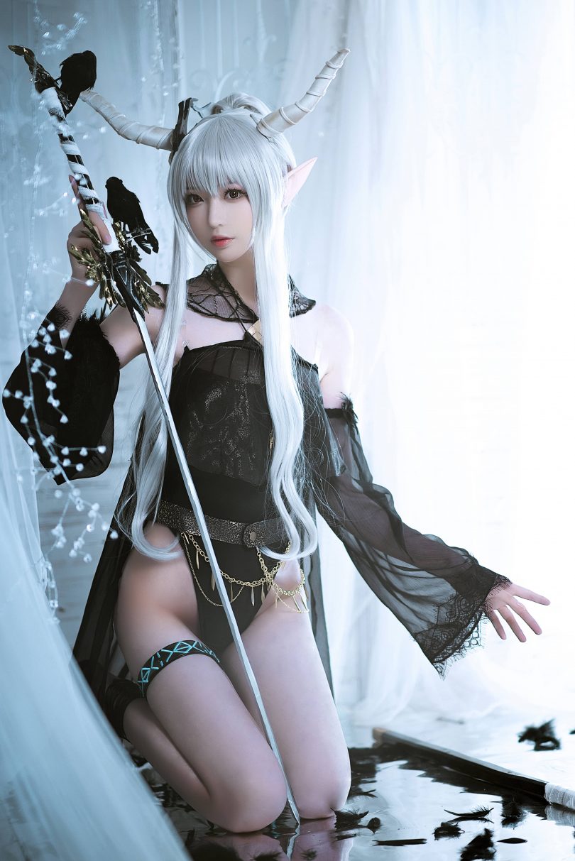 南宫_cos闪灵 | 南宫_明日方舟·闪灵静谧午夜cos作品 [20P-277MB]