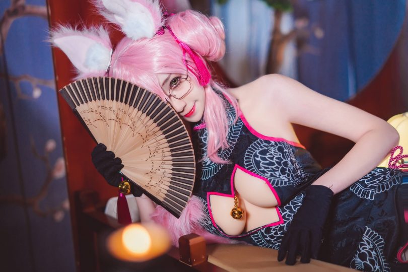 南桃Momoko cos玉藻前 | 南桃Momoko_FGO·玉藻前旗袍cos图包 [16P-87MB]