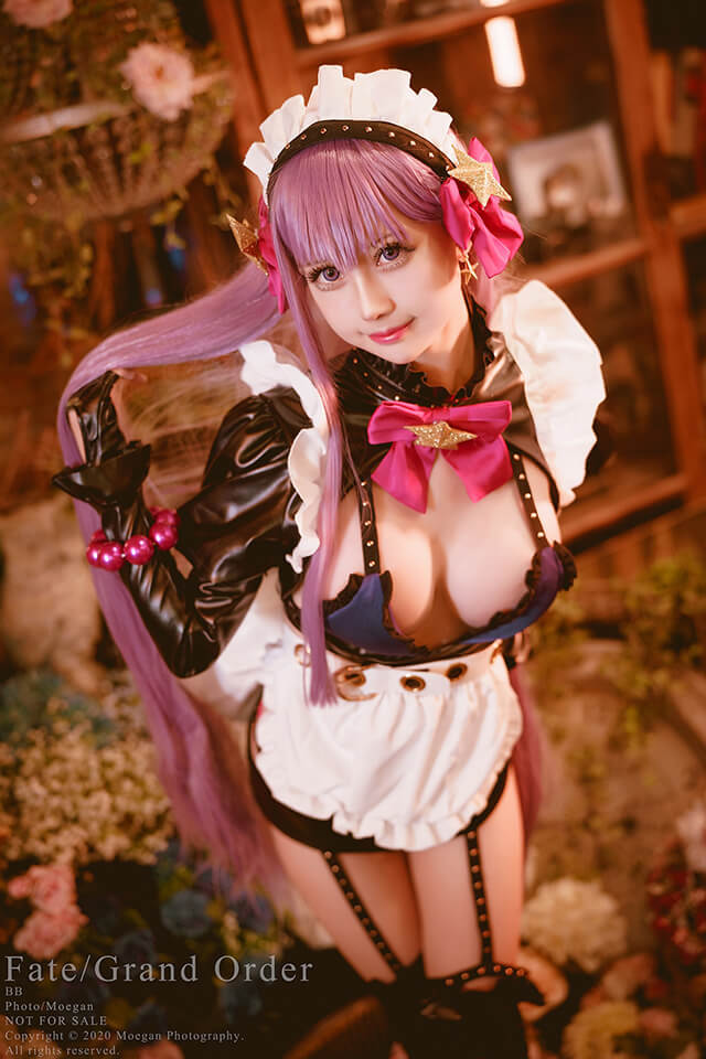 coser@沖田凜花Rinka在《Fate/Grand Order》化身“女仆版”BB(冲田总司首次登场)插图1