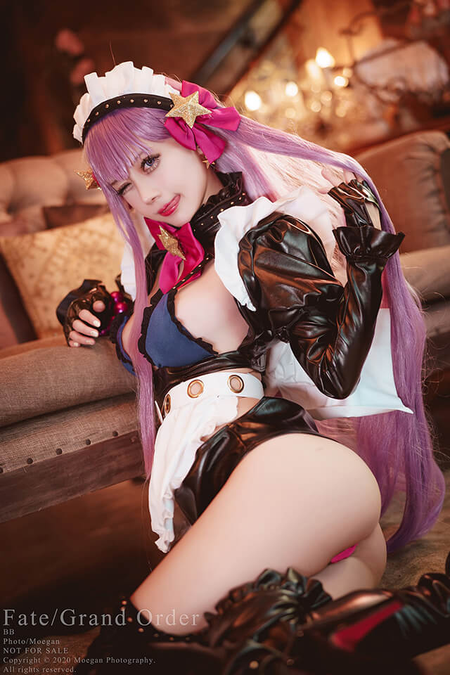 coser@沖田凜花Rinka在《Fate/Grand Order》化身“女仆版”BB(冲田总司首次登场)插图3