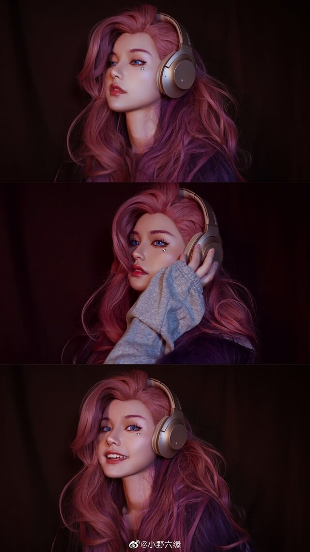 小野六缘cos作品 | 小野六缘在《英雄联盟》cos萨勒芬妮Seraphine插图5