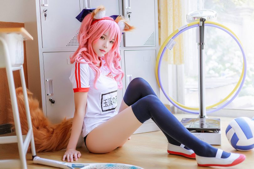 桜桃喵cos作品 | 桜桃喵_FGO·玉藻前体操服cos [31P-571MB]插图