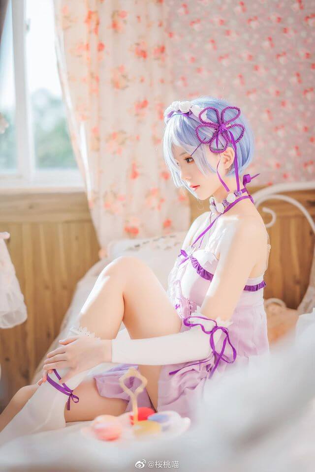 桜桃喵cos作品 | 桜桃喵在《Re：从零开始的异世界生活》cos蕾姆插图2